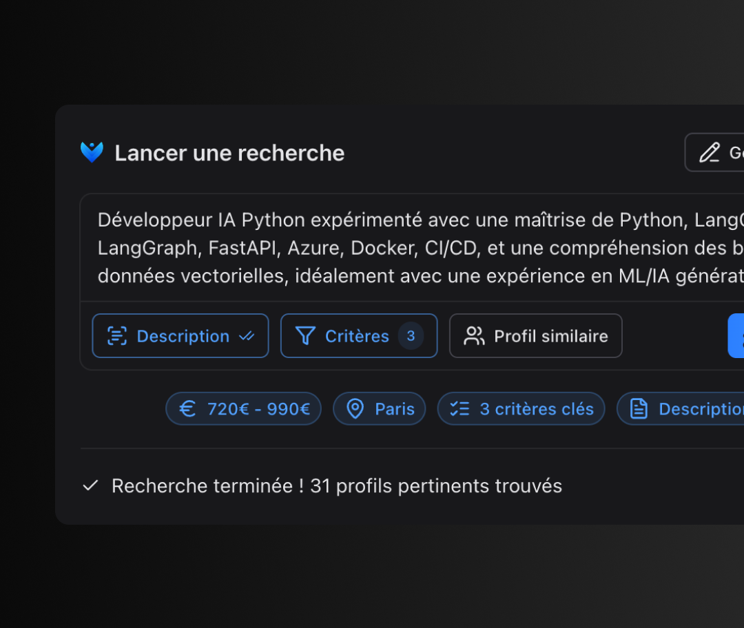 1 - Describe your need