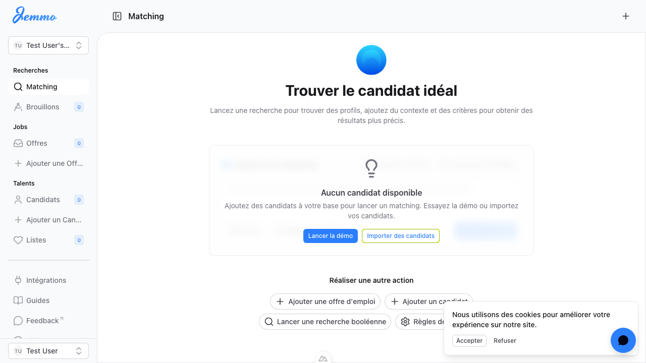Tableau de bord Jemmo