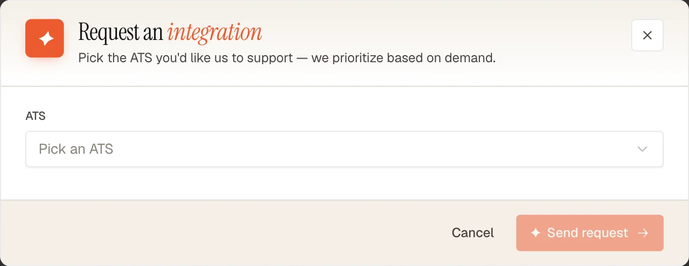 Request an integration